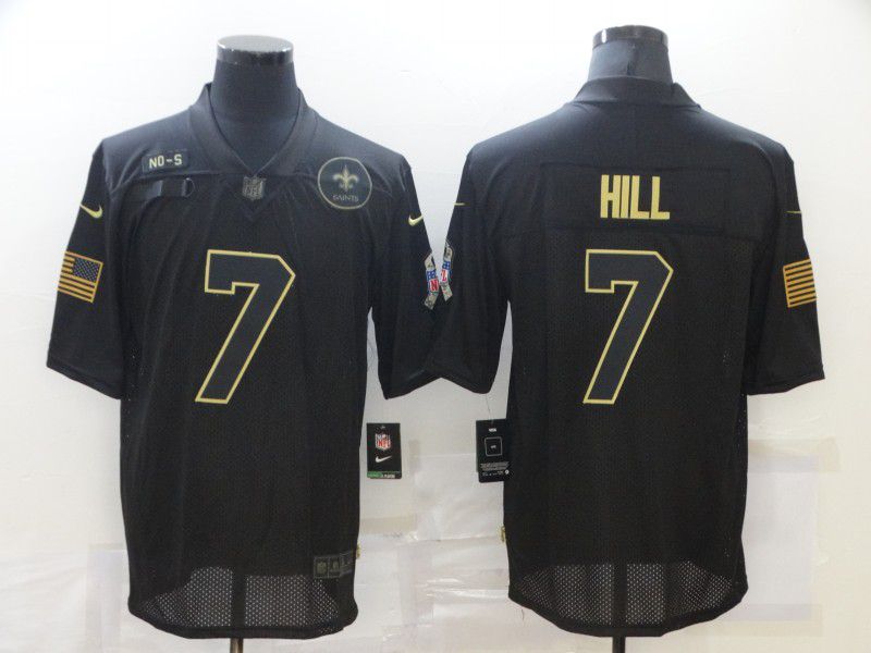 Men New Orleans Saints #7 Hill Black Nike Limited Vapor Untouchable NFL Jerseys->minnesota timberwolves->NBA Jersey